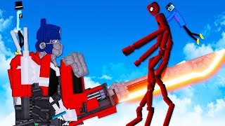 We Mutate Spider-Man and Fight Optimus Prime in People Playground!