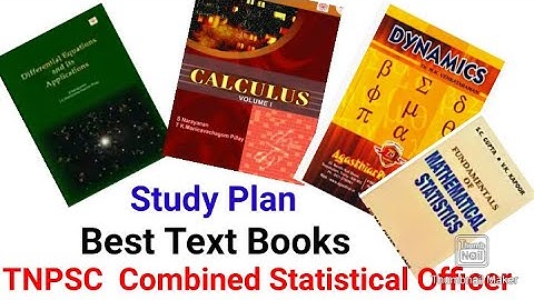 Combined Statistical officer In tnpsc 2022/Maths and Statistics Text books/How to prepare Study plan