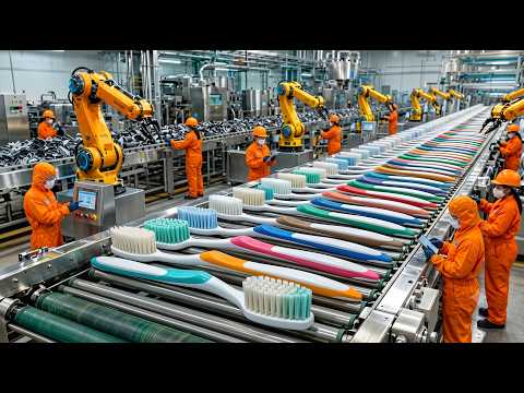 How Dirty Plastic Pipes Become Clean Toothbrushes | Full Recycling Factory Process