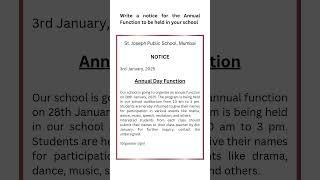 Notice On Annual Day Function