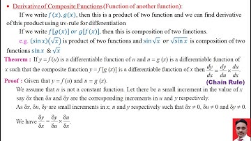 Ch1 Differentiation Composite Functions And Chain Rule Theorem