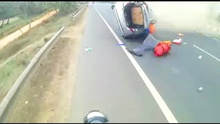 Dangerous accident live खतरनाक एक्सीडेंट भगवान ने ही बचाया नहीं तो परखच्चे उडजाते