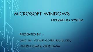 Presentation On Microsoft Windows || KNOWLEDGE FACTORY