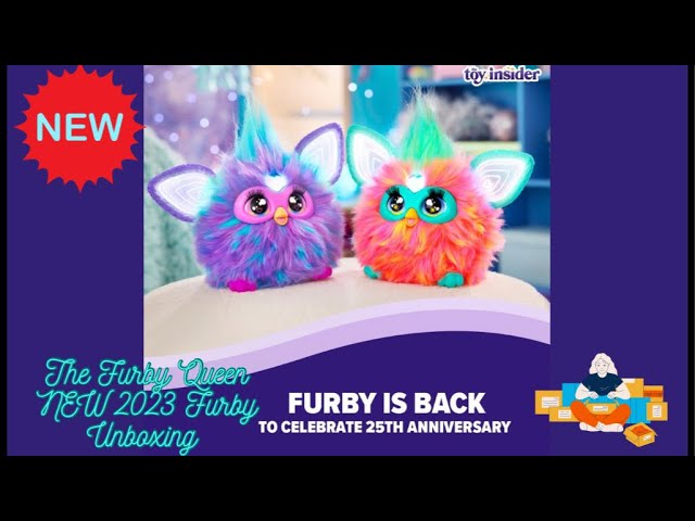 Comparing Furby 2023 Coral and Purple Models 