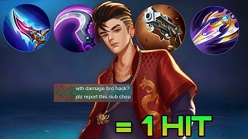 GLOBAL CHOU BEST BUILD TO WIN AGAINST TANKY HEROES IN RANK 2025 | Mlbb Chou Stun Skin Gameplay 