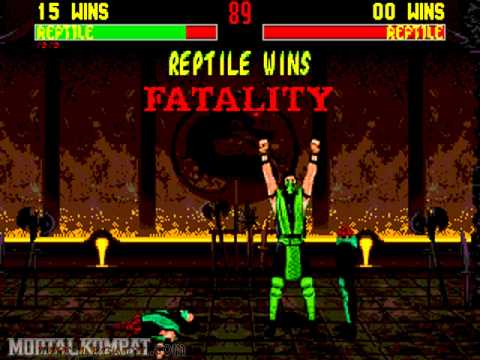 Mortal Kombat 2 - Genesis & Mega Drive - Reptile - Fatality 2 - YouTube