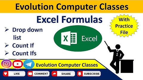 Excel formula Count IF, Count IFs & Drop down list || Evolution computer classes ||Mahankal Mewada