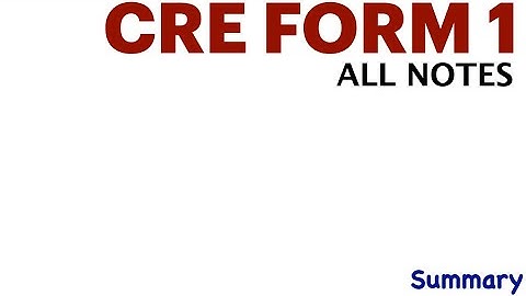cre form 1 questions and answers pdf |