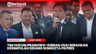 Tim Hukum Prabowo-Gibran Usai Serahkan Kesimpulan Sidang Sengketa Pilpres ke MK