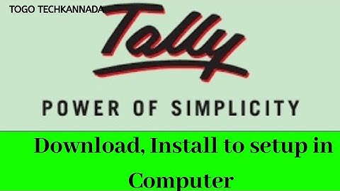 Tally Installation and Setup in Kannada