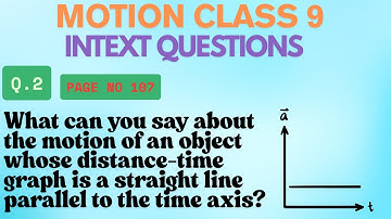 What can you say about the motion of an object whose distance-time graph is a straight line parallel