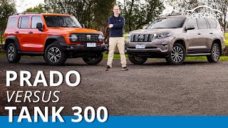 2023 GWM Tank 300 v Toyota Prado Comparison | Tough new Chinese 4x4 takes on off-road SUV champion