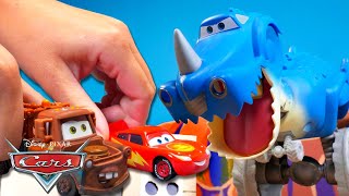 Lightning Mcqueen And Friends Save Radiator Springs From A Dinosaur Attack Pixar Cars