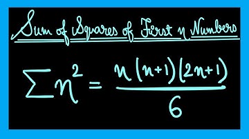 Sum of Squares of First n Natural Numbers || Sequence and Series || Class 11 #iitjee