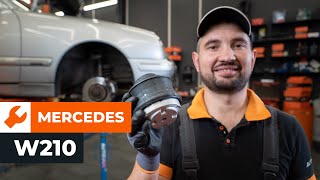 How to replace left engine mount on MERCEDES W210 [TUTORIAL AUTODOC]