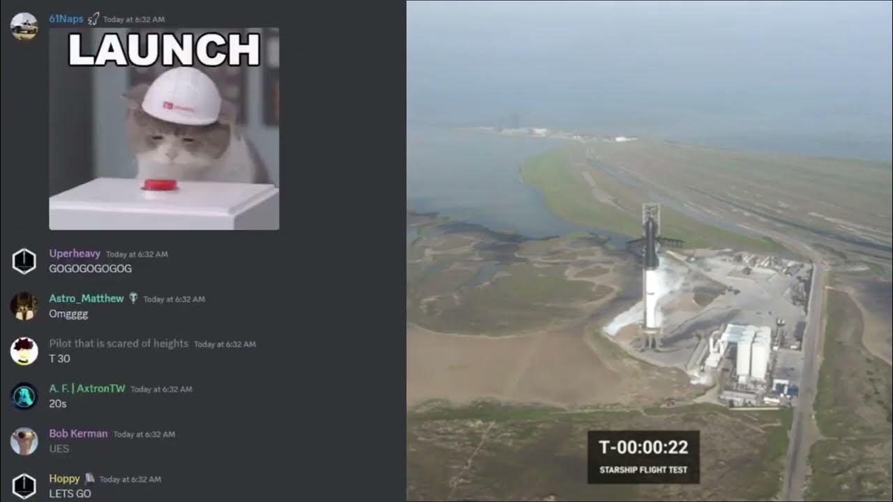 LabPadre Discord reacting to Starship Flight Test YouTube