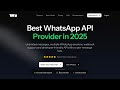 The Best WhatsApp API Provider in 2025 | Top Whatsapp api provider Unlimited Messaging &amp; Affordable.