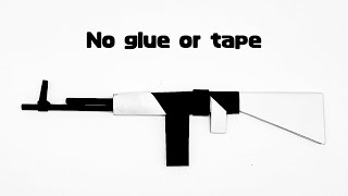 I made AK47 on A4 paper without using tape glue!