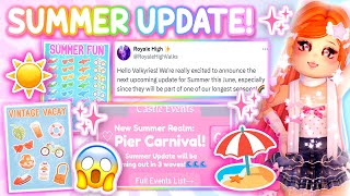 ☀BIG SUMMER Update Coming This Year?! Secret Plans In Store?! 👑 Royale High New Tea Roblox