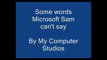 Retro Videos Ep. 2 - Some words that Microsoft Sam can