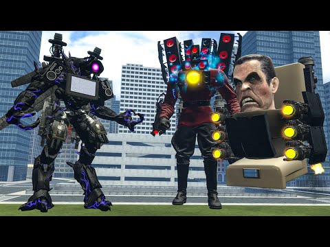 NEW UPGRADED G-MAN SKIBIDI TOILET VS UPGRADED TITAN CAMERAMAN AND OTHER  BOSSES In Garry's Mod! 