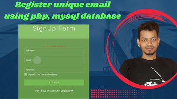 Register only unique email using php, mysql database || by mithun sarker