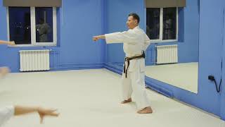 Пинан-1 (часть 2) Ката Пинан Cоно Ичи киокушинкай каратэ Kyokushin karate/ Kata Pinan sono ichi