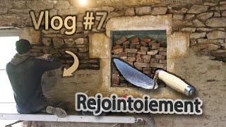 Repointing of walls with lime, filling of holes. Renovation vlog #7