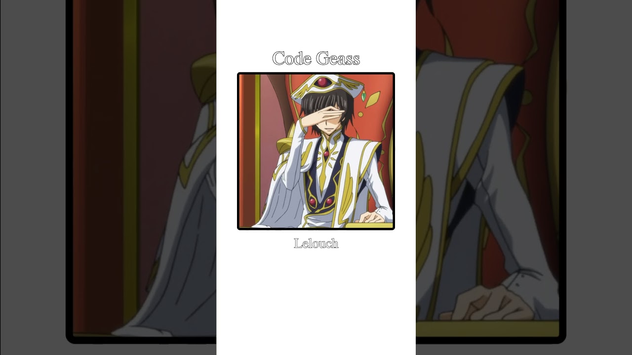 ANIME Where The MC Is An Anti Hero Part 3 - Code Geass - Death Note