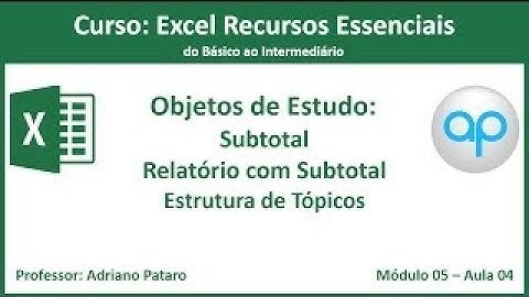 Como usar Subtotal e Estrutura de Tópicos | Excel #68