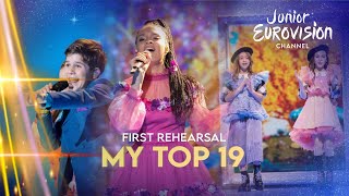 The Top 19 of First Rehearsal | Junior Eurovision Channel