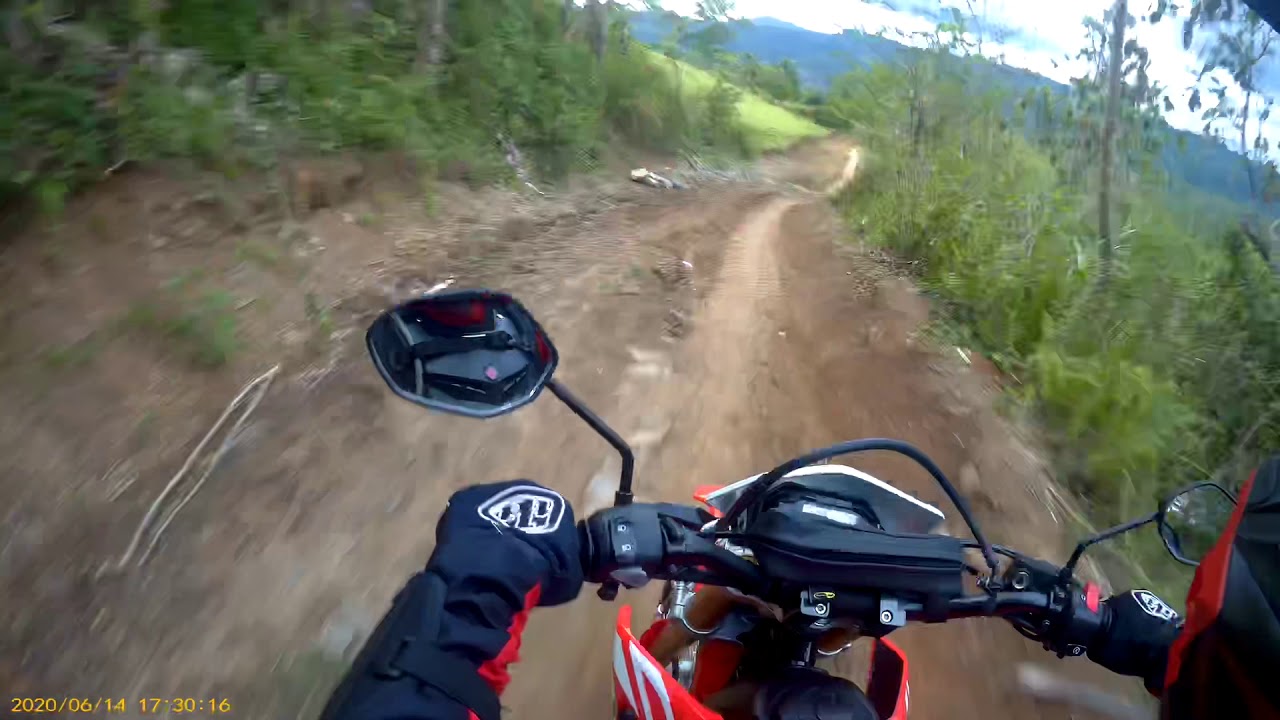Honda CRF 150l Smooth downhill trail ride YouTube