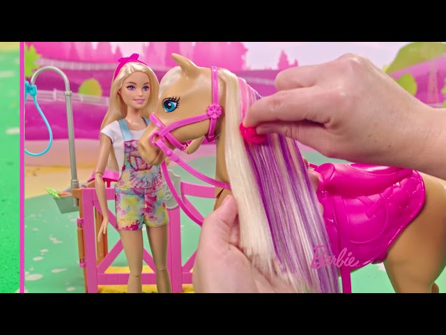 Coffret Barbie Toilettage des chevaux - La Grande Récré