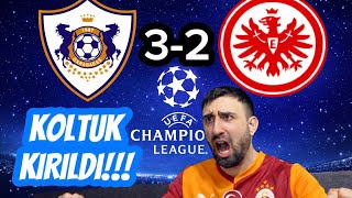 Karabağ 3-2 Frankfurt Maçi Tepki̇ Vi̇deosu Son Daki̇kada Oldu Koltuk Kirildi Ğ Ğfk