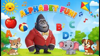 🎵ABC Fun Song for Kids | Easy Phonics Learning | Happy Learning🎵✨ एबीसीडी | abcd | abcd rhymes | abc