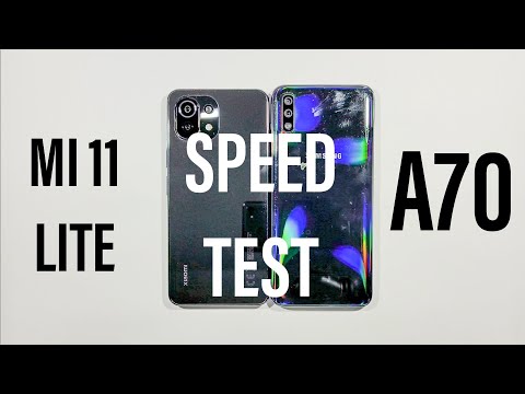 Xiaomi Mi 11 Lite vs Samsung A70 Speed Test