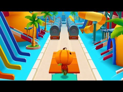 Talking Tom Gold Run ZOMBIE BEN IN WATER PARK WORLD - YouTube