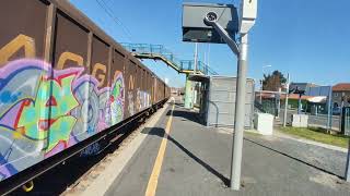 Fret ECR en gare de Gerzat e186 + couvert + klaxon.