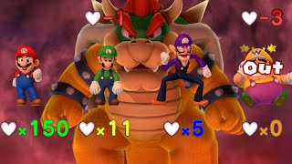 Mario Party 10  Mario vs Luigi vs Waluigi vs Wario vs Bowser  Chaos Castle