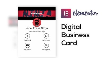 How To Create a Digital Business Card With Elementor - Quick Tutorial