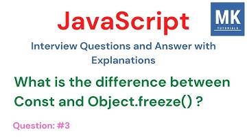 Difference between const { obj } & Object.freeze() | JavaScript Interview Questions #3 | #javascript