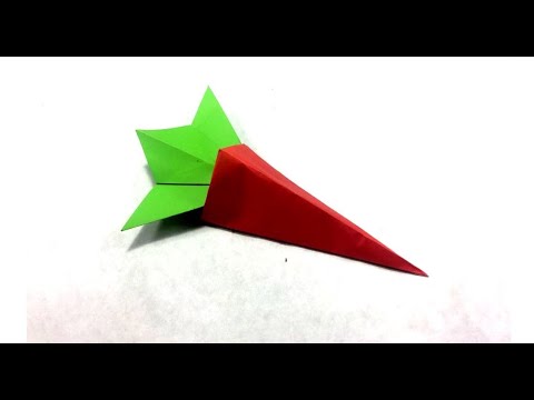Оригами морковка легкая схема