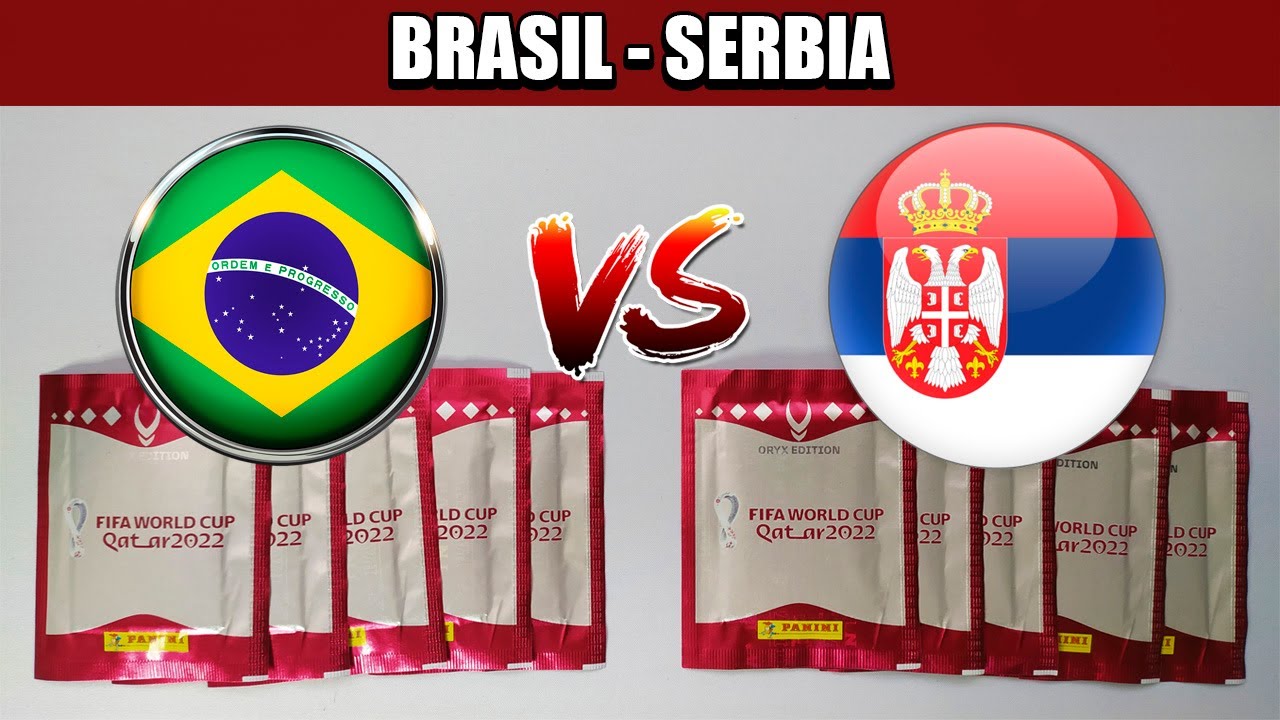 Simulacion de partido BRASIL SERBIA Album MUNDIAL QATAR 2022 ORYX