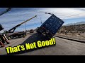 Container Rolls Over On The Off-Ramp