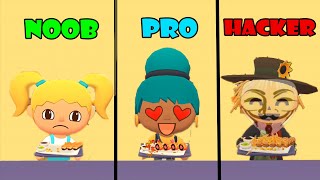 NOOB vs PRO vs HACKER in Sushi Roll 3D - Max Games Studios screenshot 5