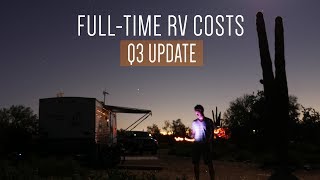Full-time RV Living cost/budget - 9 month update