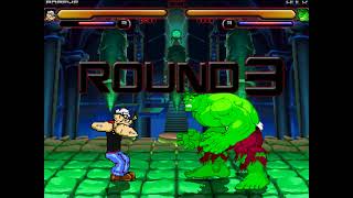 M.u.g.e.n Battle Enemies Of Fear Popeye The Sailor Man Me Vs The Hulk