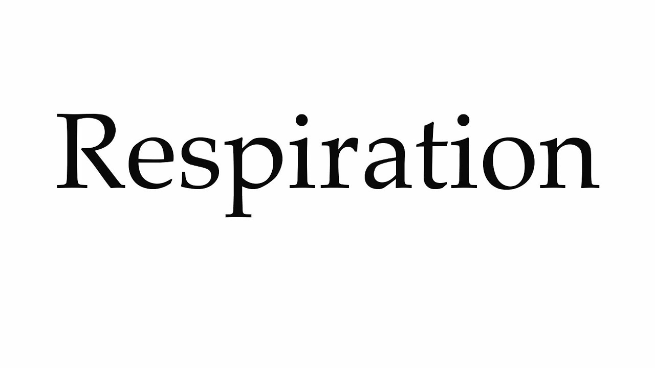 How to Pronounce Respiration