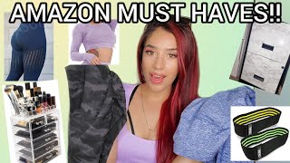 Amazon Must Haves - Resistance Bands Leggings Makeup Organizer Home Etc Try On Haul