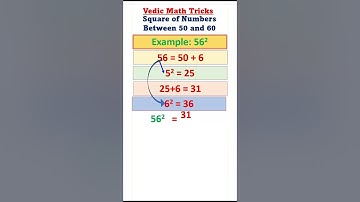 Square of Numbers between 50 and 60 #maths #vedic #vedicmaths #education